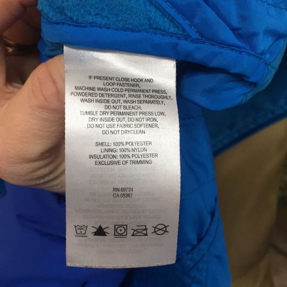 Mock neck COLUMBIA blue zippered vest, small - Picture 7 of 7